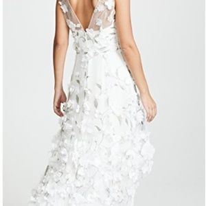 marchesa notte high low cocktail with flower petals